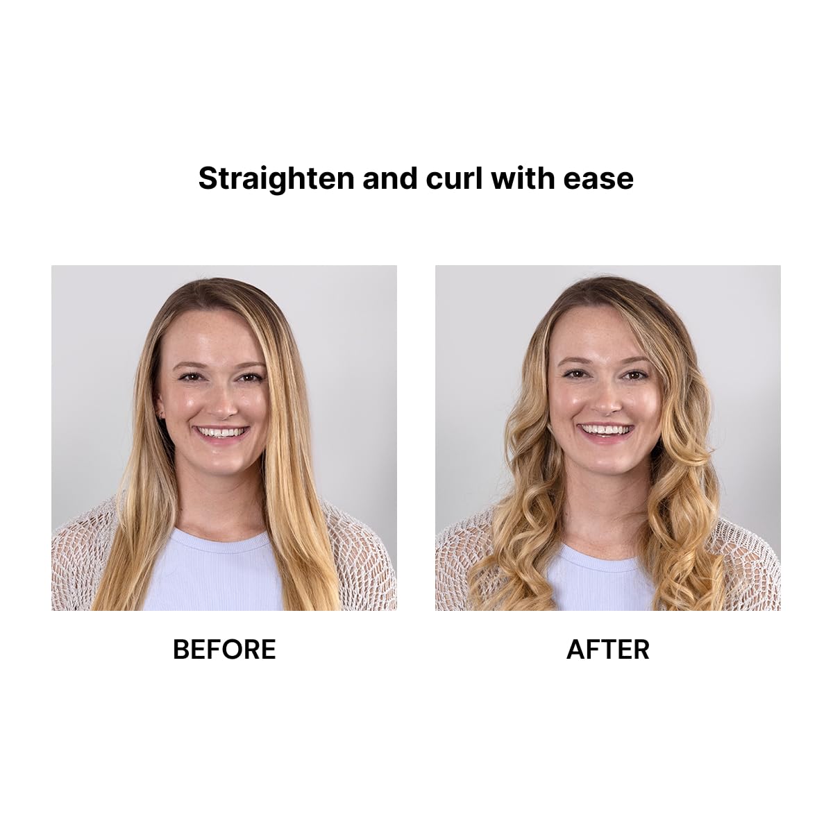 L'ANGE HAIR angled profile highlighting rounded edges for curling and smoothing versatility