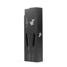 L'ANGE HAIR compact packaging and travel-ready pouch illustrating dual-voltage convenience