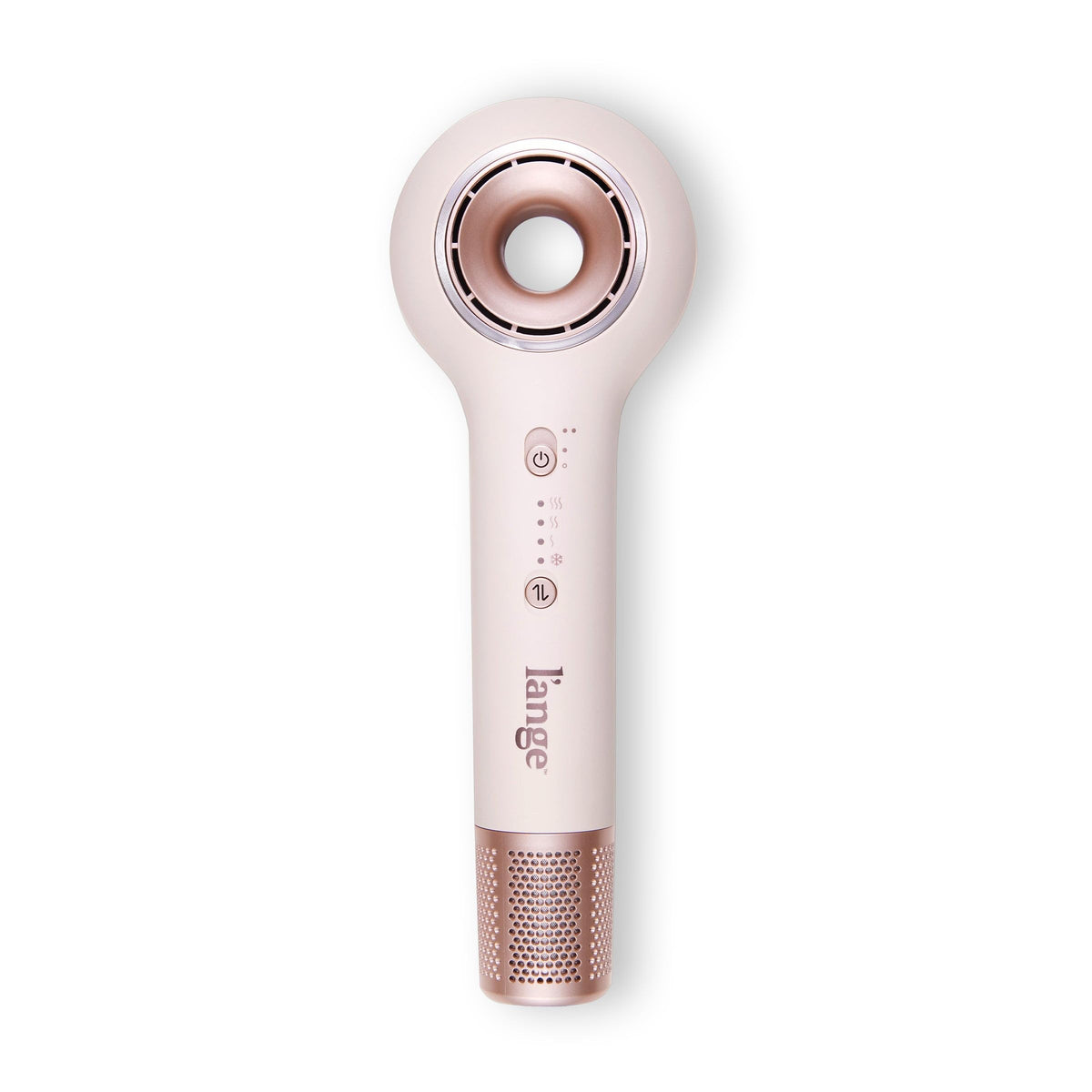 L'ANGE HAIR front view of Axia HaloRing showing sleek off-white finish and design benefit