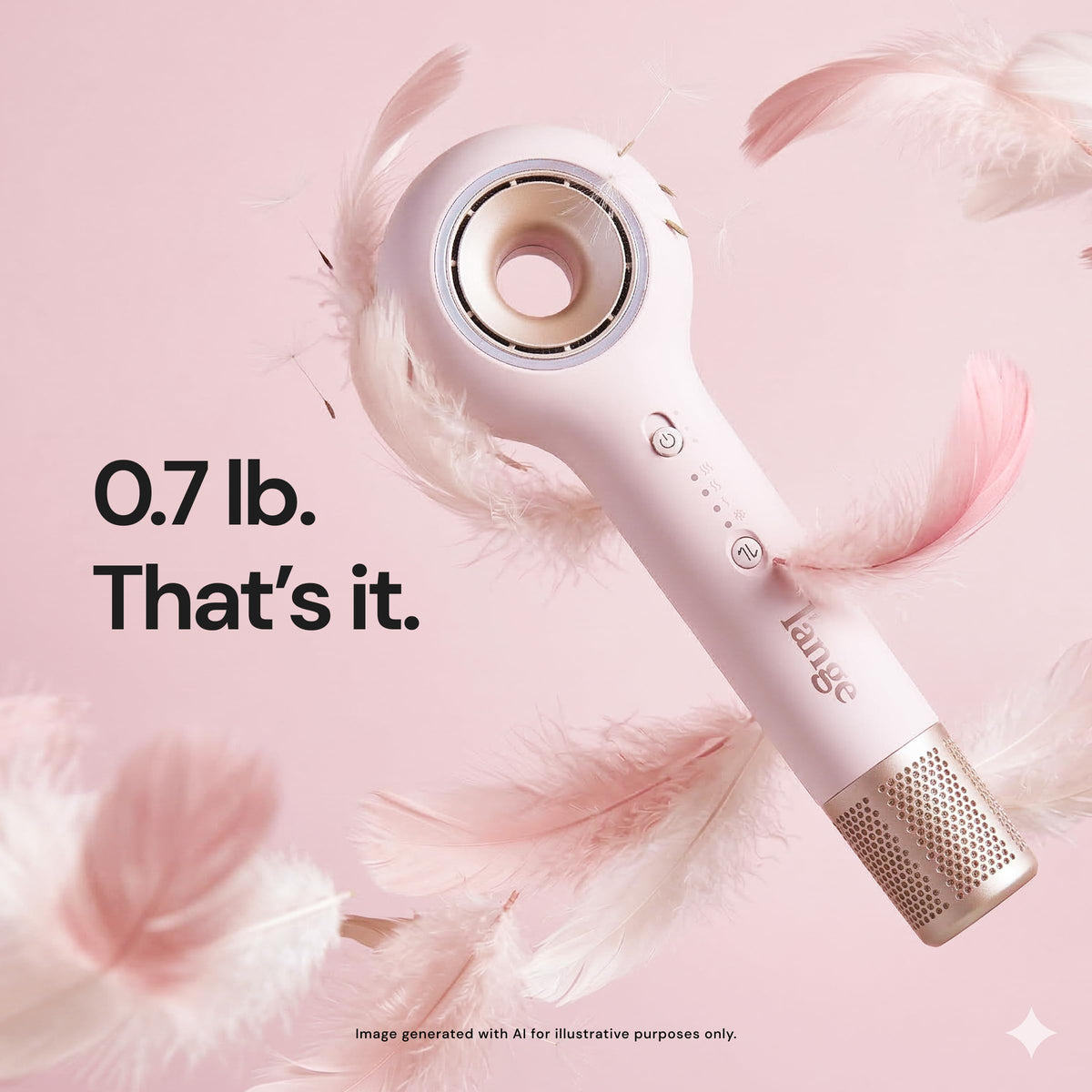 L'ANGE HAIR Axia HaloRing packed in a suitcase illustrating compact travel-ready styling convenience