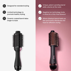 L'ANGE HAIR bristles and vents detail delivering smooth airflow and detangling benefit