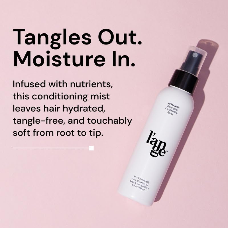L'ANGE HAIR fine mist spray demonstrating even distribution for easy detangling