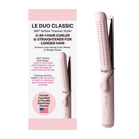 L'ANGE HAIR front view of Le Duo Grande in blush, sleek design and large plates