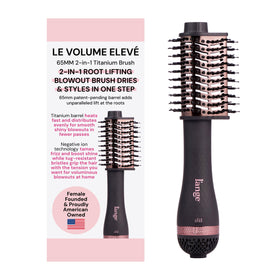 L'ANGE HAIR front view showing teardrop barrel and sleek black finish for easy styling