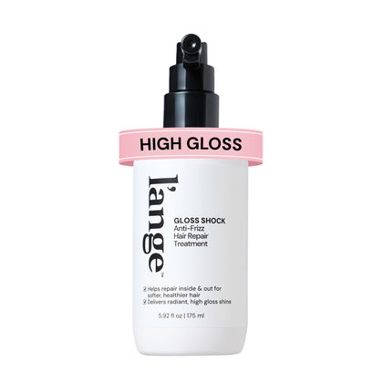 L'ANGE HAIR front bottle view showing packaging and benefit of professional smoothness
