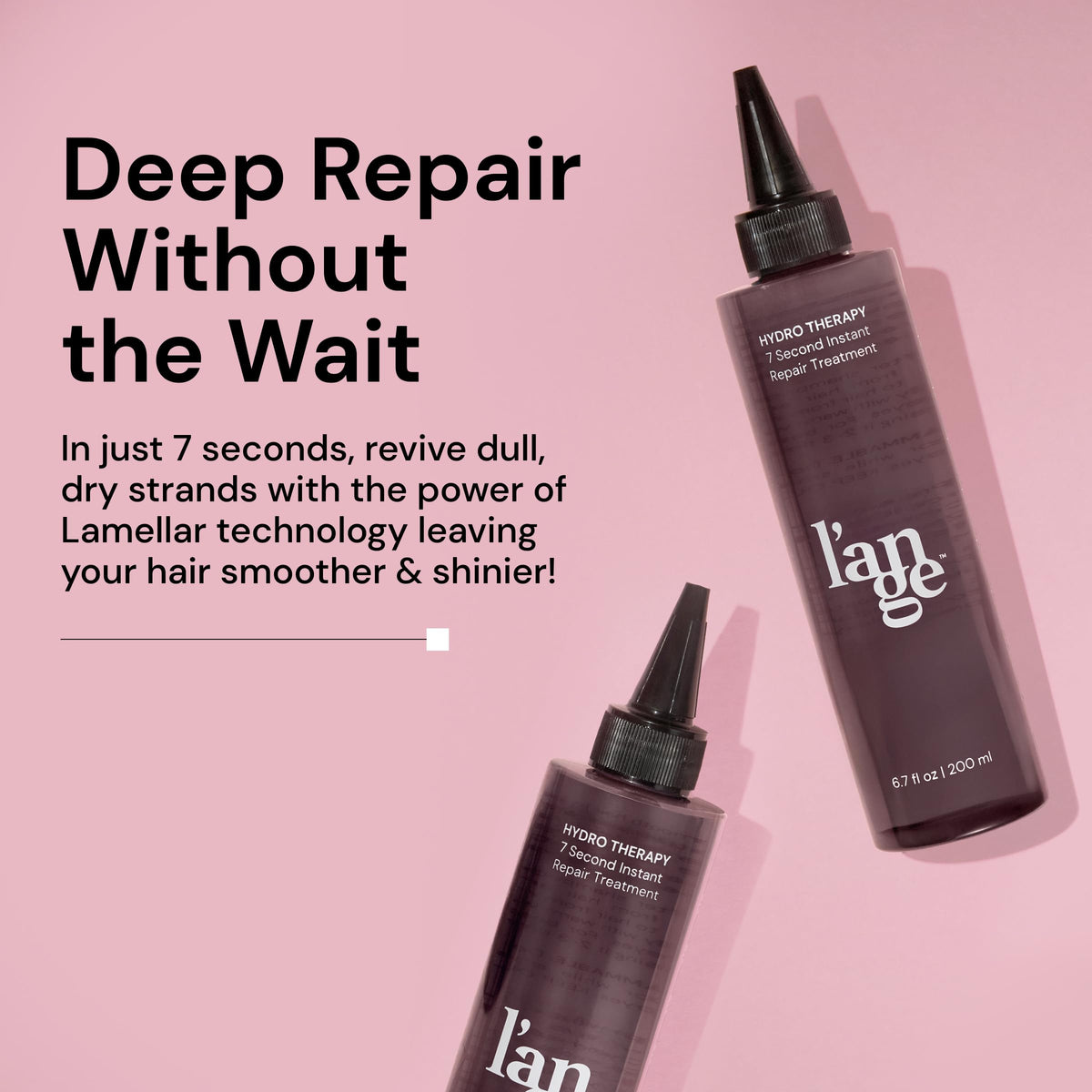 L'ANGE HAIR pump detail highlighting easy dispensing and control