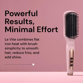L'ANGE HAIR Le Vite LCD control close-up showing precise temperature selection for safe styling