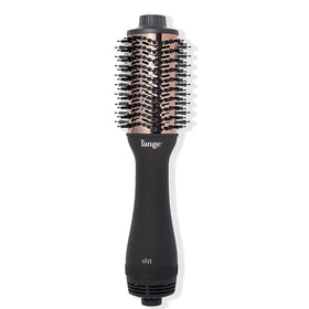 L'ANGE HAIR Le Volume front view showing sleek black body and controls for quick styling
