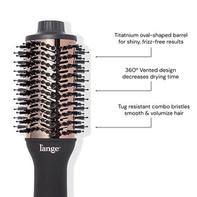 L'ANGE HAIR Le Volume titanium oval barrel close-up for even heat and fast drying