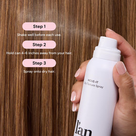 L'ANGE HAIR on model creating tousled waves for instant volume and movement