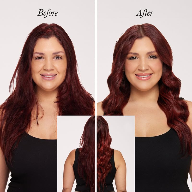 L'ANGE HAIR root application demo showing targeted oil absorption benefit