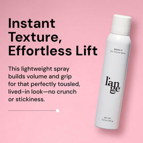 L'ANGE HAIR side label close-up highlighting product details and usage cues
