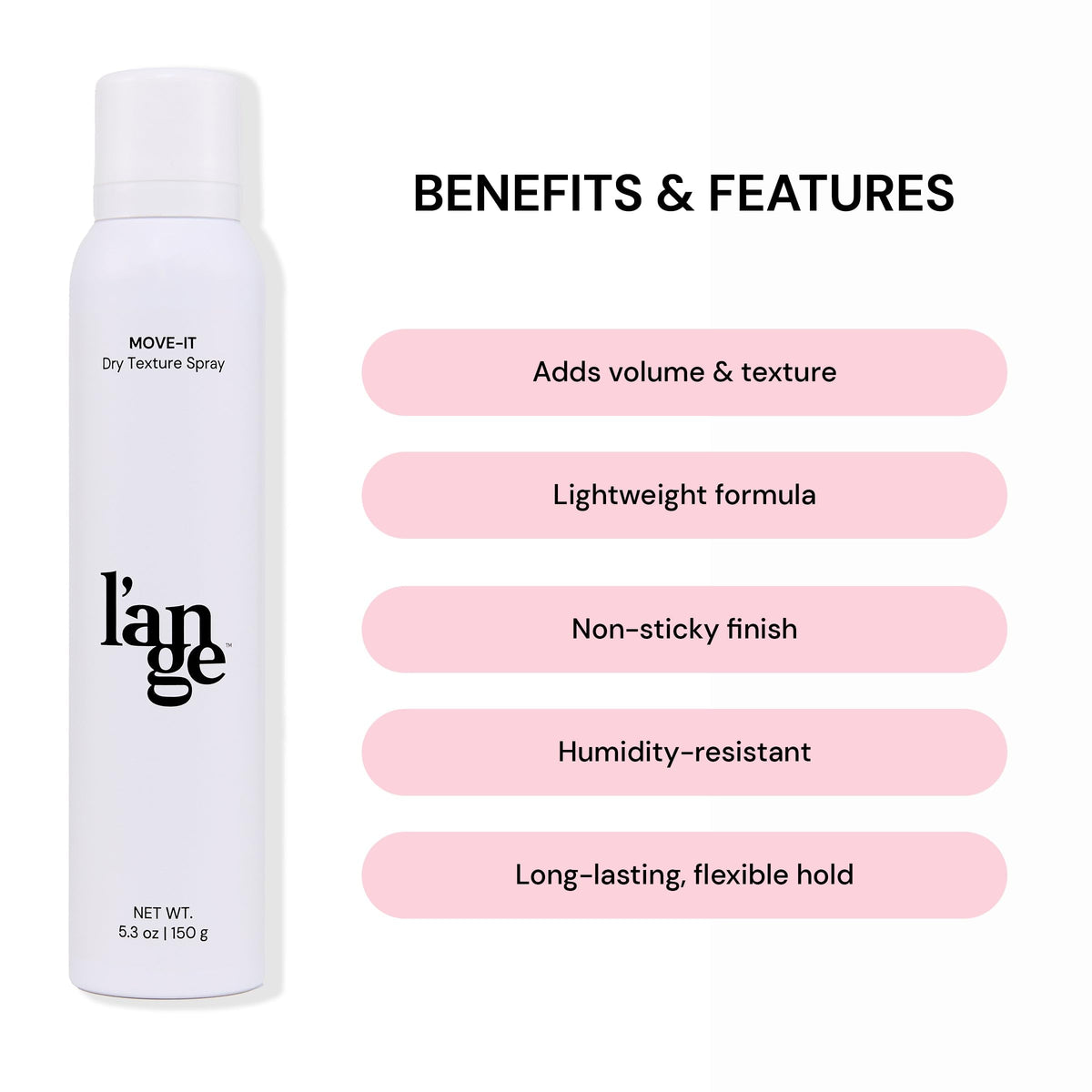 L'ANGE HAIR spray mist texture close-up illustrating fine, even distribution