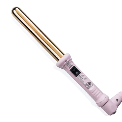 L'ANGE HAIR Ondulé front view showing wand and barrel, professional finish benefit