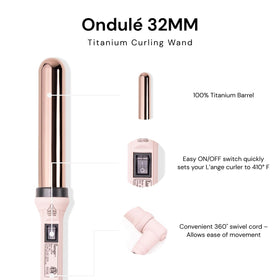 L'ANGE HAIR cord swivel detail demonstrating tangle-free movement and ease