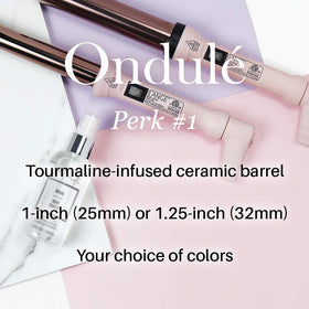 L'ANGE HAIR Ondulé size comparison displaying barrel thickness and curl options