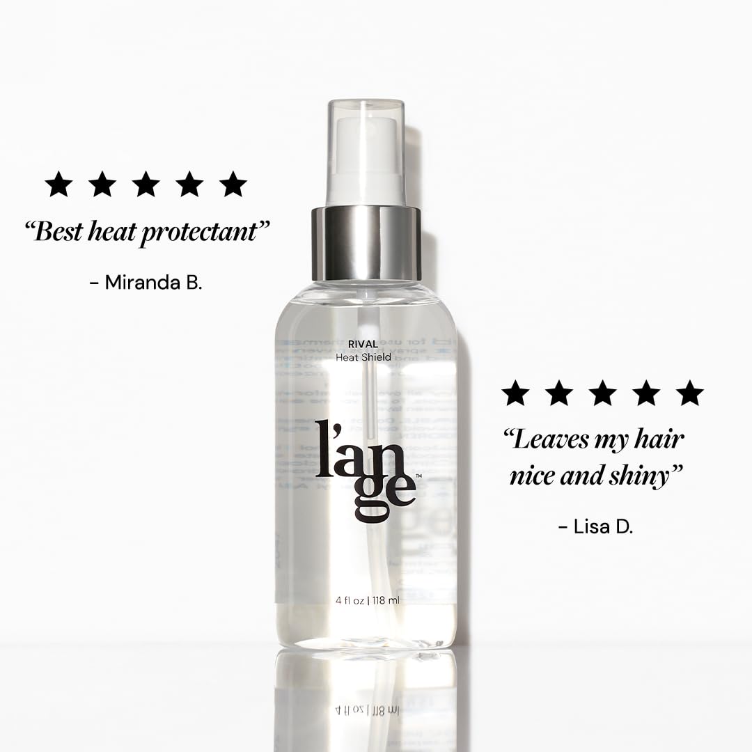 L'ANGE HAIR Rival Heat Shield visible before and after shine and smoothness improvement