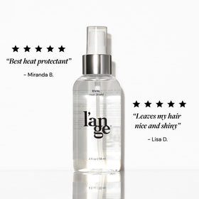 L'ANGE HAIR Rival Heat Shield visible before and after shine and smoothness improvement