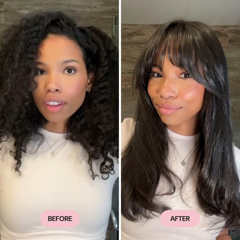 L'ANGE HAIR Rival Heat Shield used before blowdrying for reduced frizz and heat defense