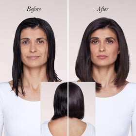 L'ANGE HAIR before and after root lift comparison showing added volume and shape