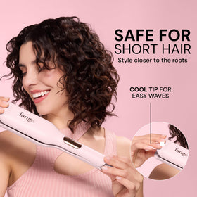 L'ANGE HAIR control panel with heat settings and smart audible timer visible