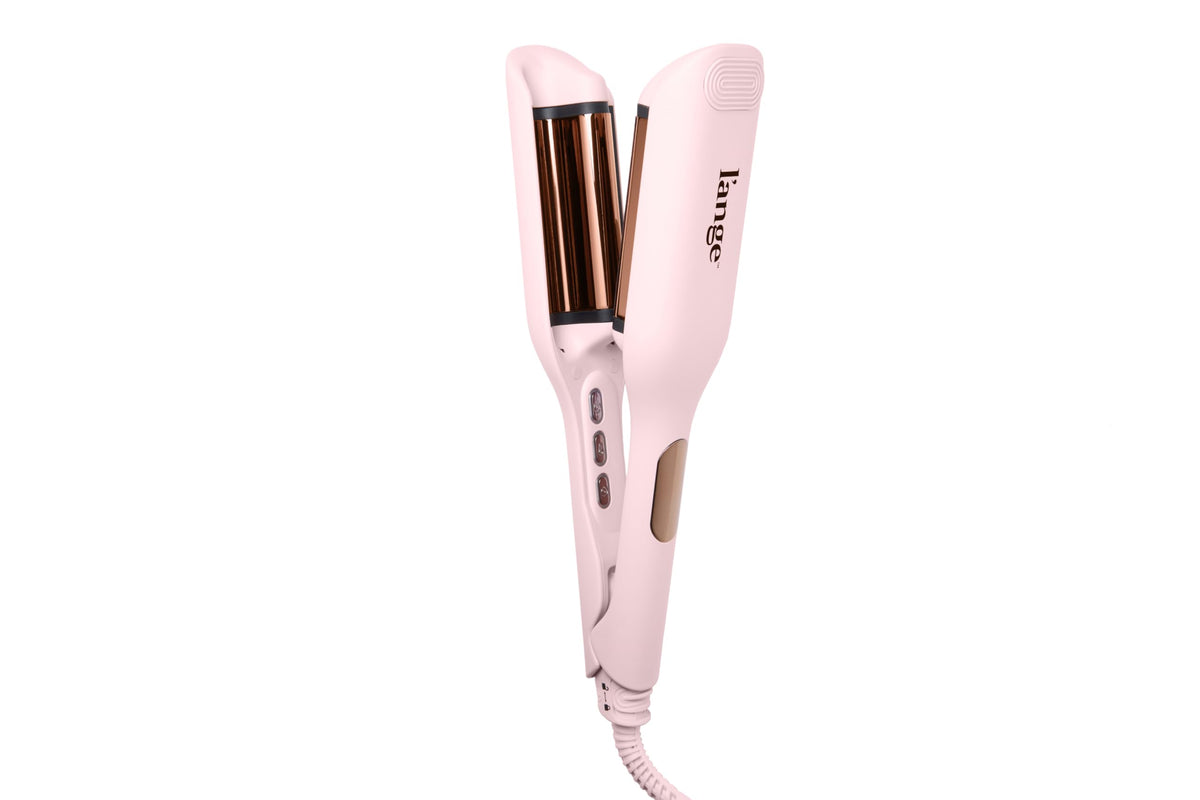 L'ANGE HAIR SculptWaver front view showing blush finish and ergonomic shape
