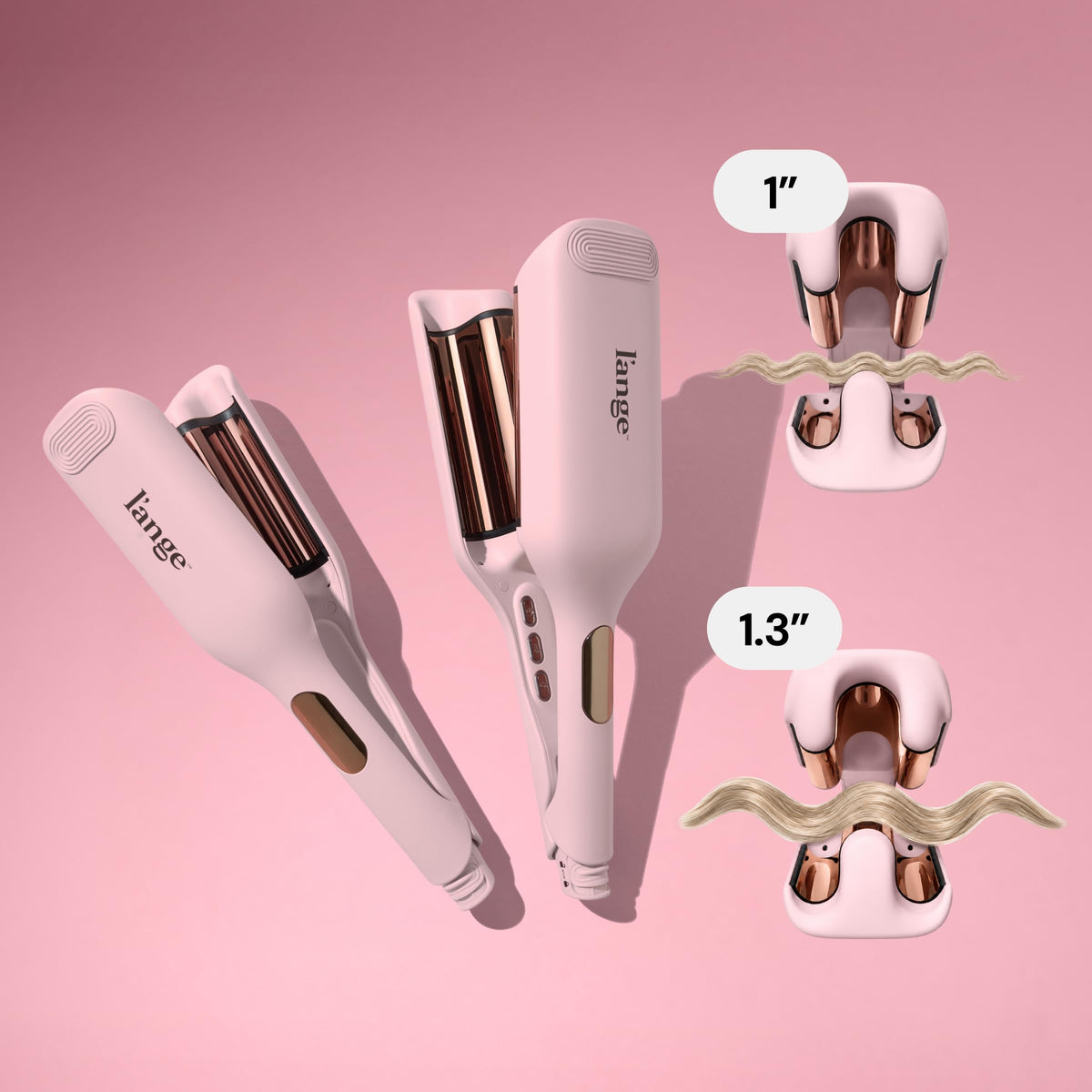 L'ANGE HAIR titanium barrels close-up for smooth glide and frizz reduction