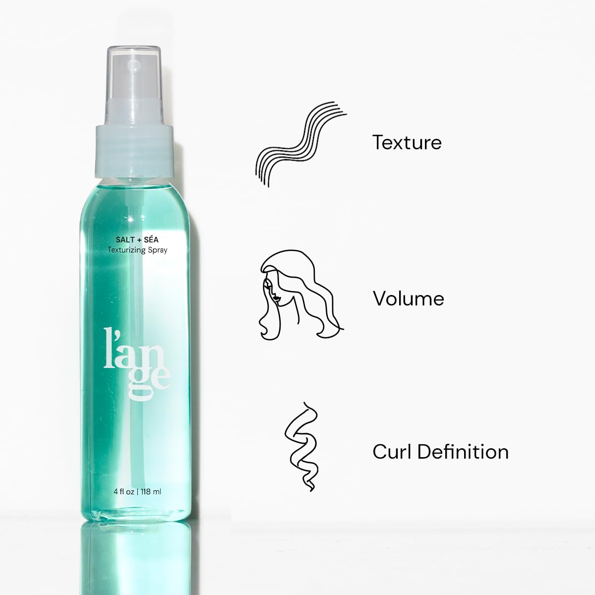 L'ANGE HAIR fine mist spray in air illustrating even product distribution