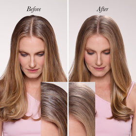 L'ANGE HAIR root close-up showing invisible texture and oil absorption