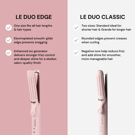 L'ANGE HAIR styler held in hand to show size and ergonomic grip for comfortable styling