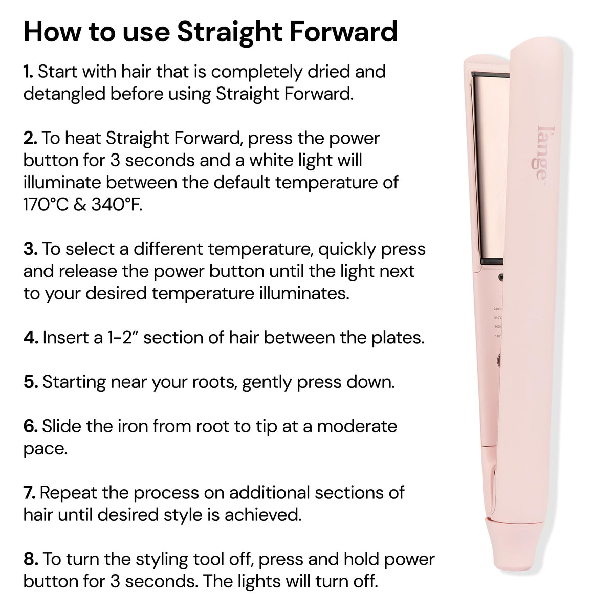 L'ANGE HAIR creating soft curls with the 1-inch plates for versatile styling