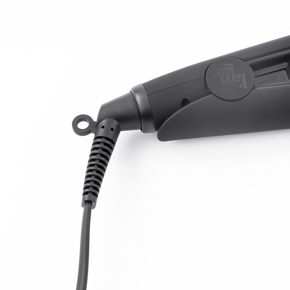 L'ANGE HAIR styling in use on long hair delivering one-pass smoothness