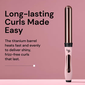 L'ANGE HAIR titanium barrel close-up showing smooth finish for even heat