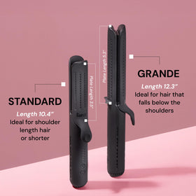 L'ANGE HAIR titanium plate close-up highlighting snag-free glide and even heat