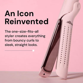 L'ANGE HAIR titanium plate close-up highlighting smooth polished surface for snag-free glide