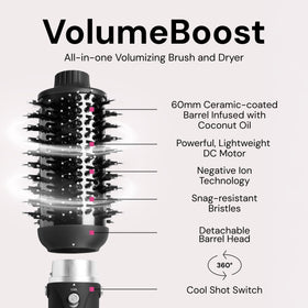 L'ANGE HAIR barrel close-up with ceramic coconut-oil coating for even heat and shine