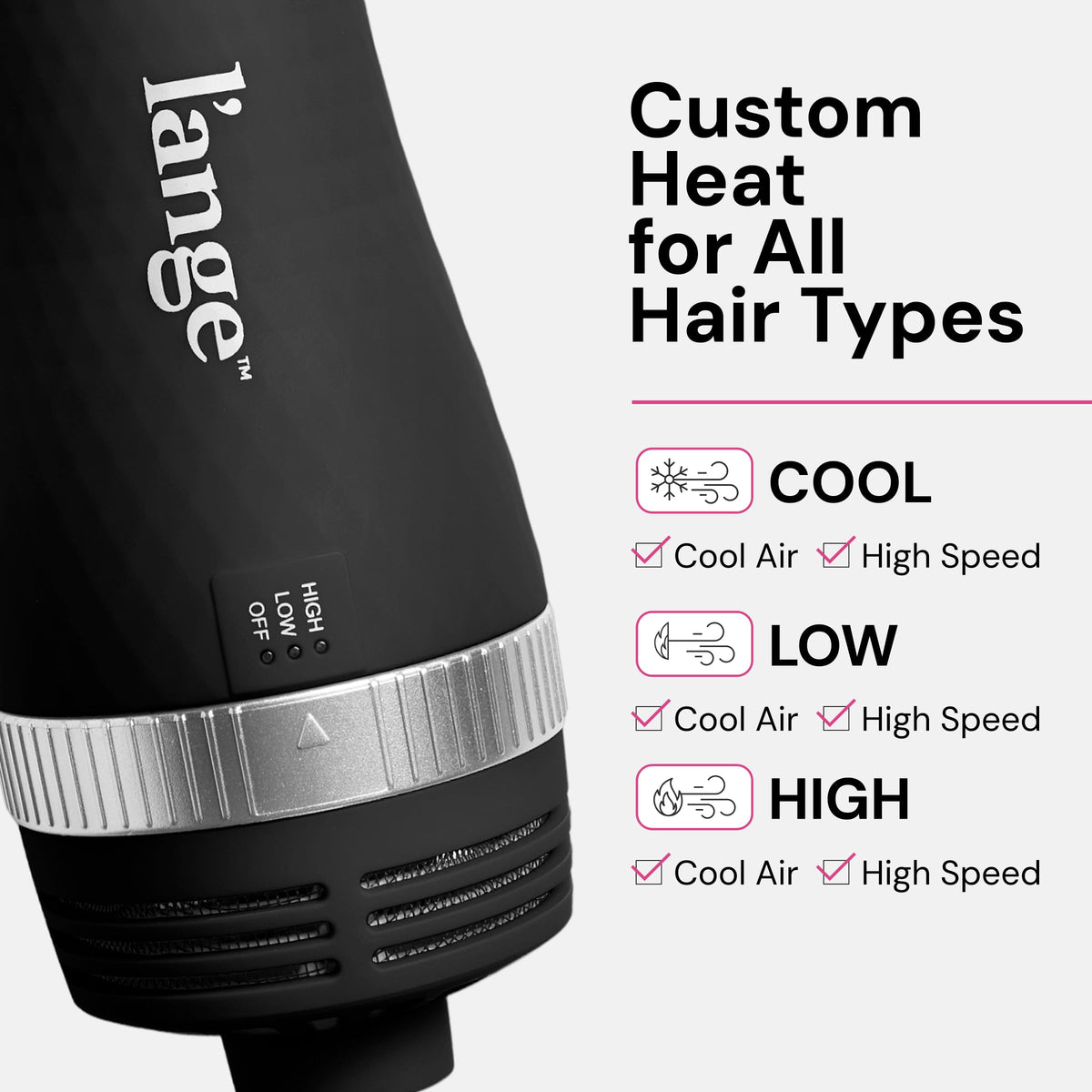 L'ANGE HAIR snag-resistant bristles detail preventing pull and protecting hair