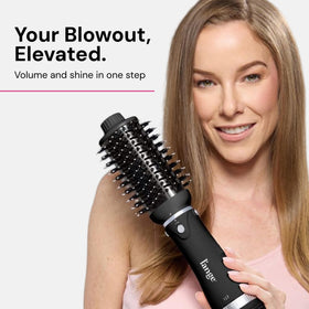 L'ANGE HAIR lifestyle shot of styling routine delivering salon-like blowout results