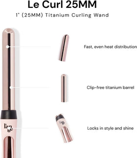 L'ANGE HAIR wand held in hand demonstrating ergonomic grip and control