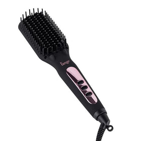 L'ANGE HAIR Le Vite front view showing sleek black design and benefits of fast styling