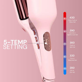L'ANGE HAIR waver in use creating deep waves to add volume and texture benefit