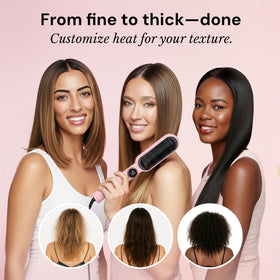 L'ANGE HAIR anti-scald bristles detail protecting scalp while preventing burns and tangles