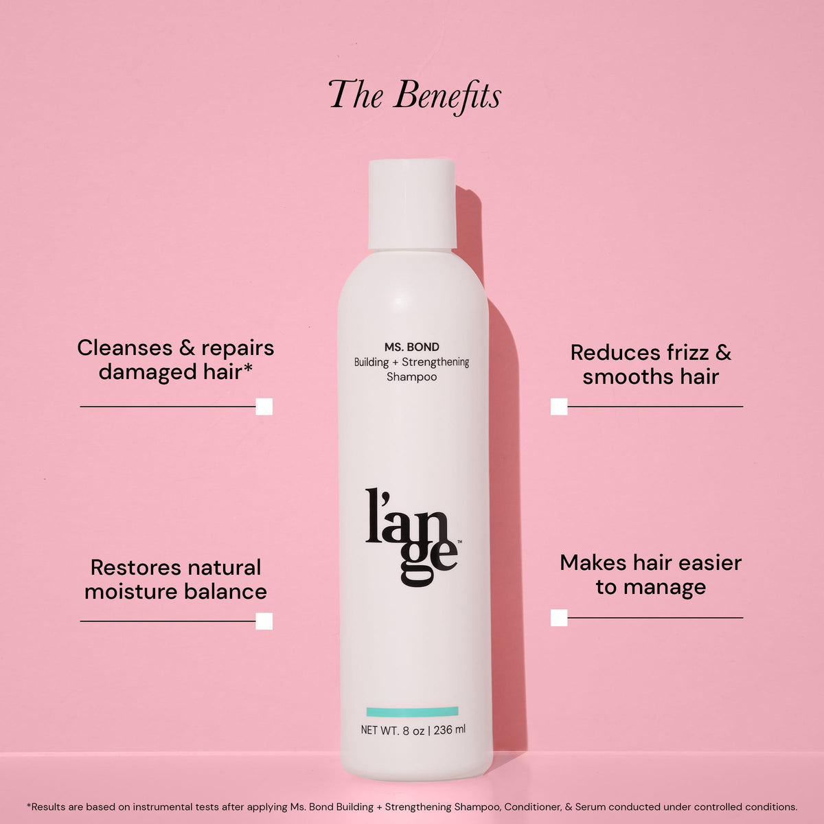 L'ANGE HAIR before-and-after hair showing smoother, stronger strands