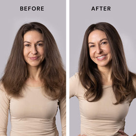 L'ANGE HAIR in-use creating salon-style voluminous blowout for faster styling