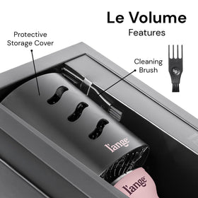 L'ANGE HAIR packaging and control panel view showing heat settings for tailored styling
