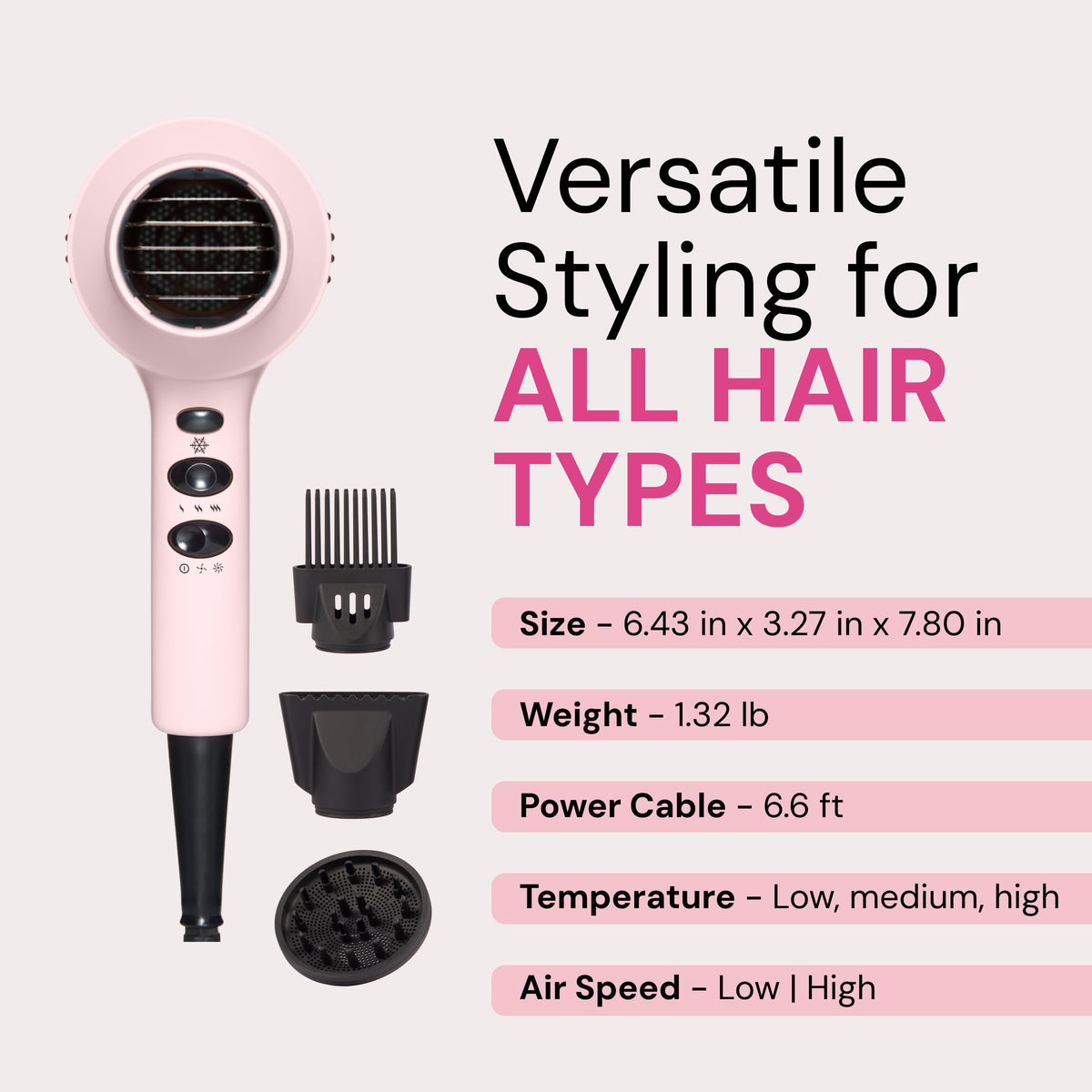 L'ANGE HAIR PowerStyle Turbo on bathroom vanity for everyday salon-style convenience