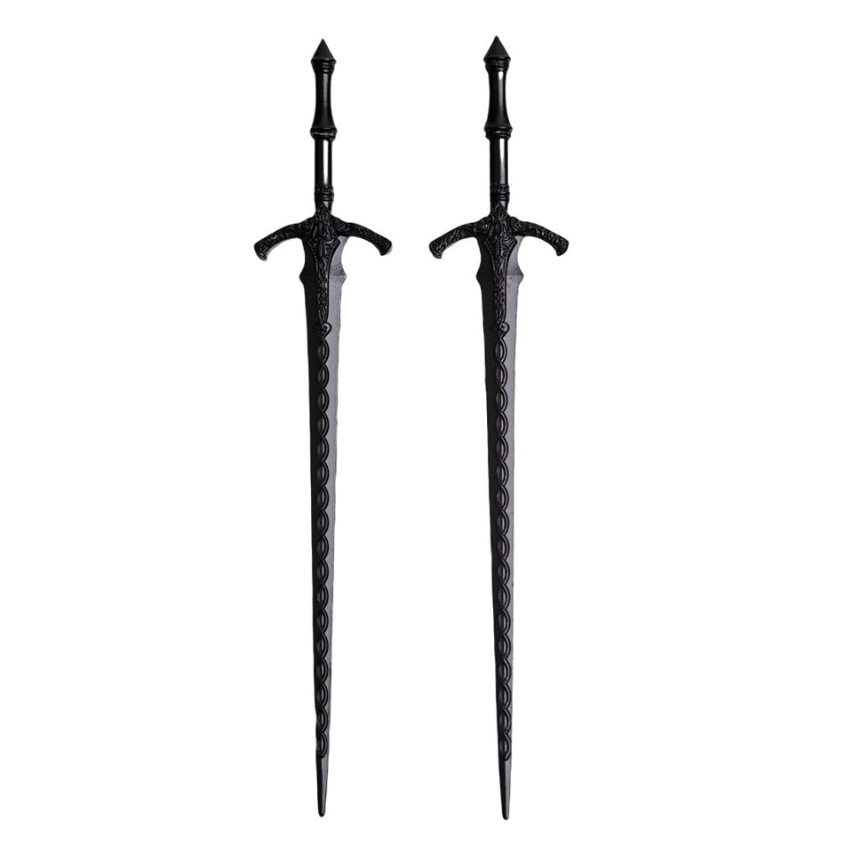 LANGHONG front packaging showing both black sword hair sticks and bag