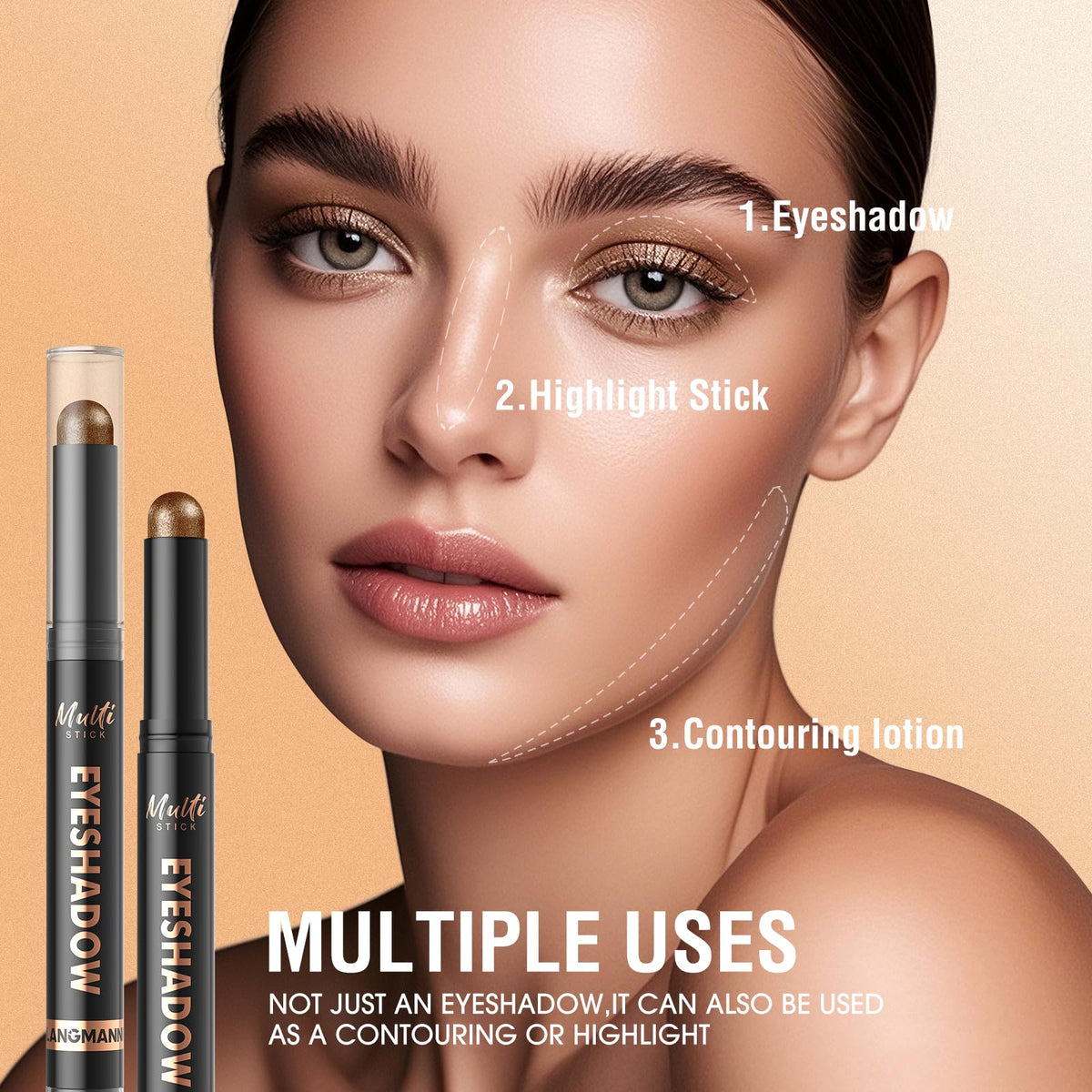 LANGMANNI built-in smudger brush detail enabling seamless diffusion on lid