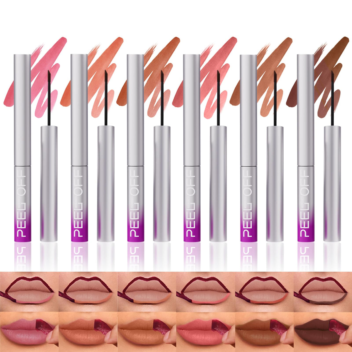 LANGMANNI front packaging showing six lip liner pens and benefits