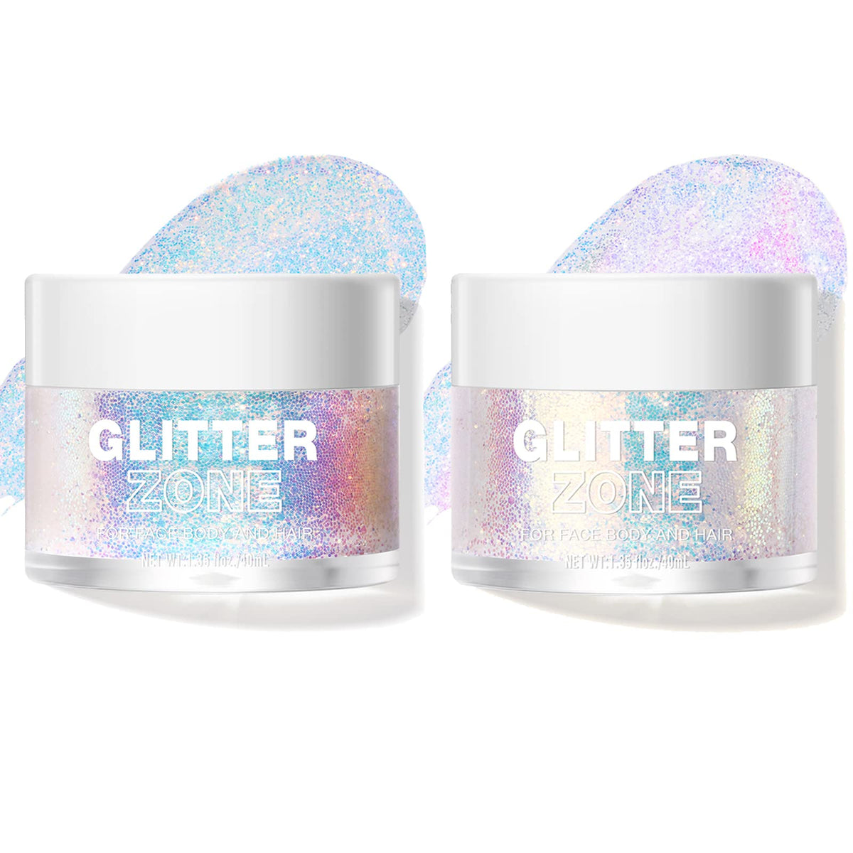 LANGMANNI golden ocean pot front view showing holographic sparkle and travel convenience